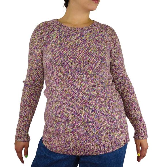 Mossimo Rainbow Knit Crewneck Sweater Cozycore Large - Picture 3 of 6